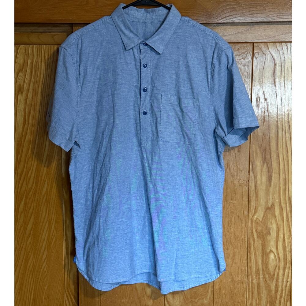Lululemon Commission Men's Short Sleeve Polo -Heather Blue